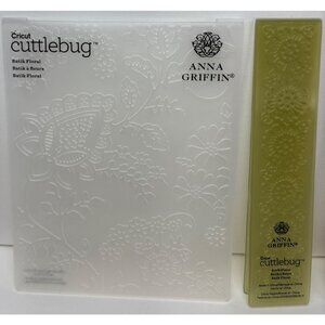Anna Griffin Cricut Cuttlebug Batik Floral Embossing Folder Border Set Paper Cra